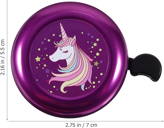 Kids Unicorn Bicycle Bell - Loud Clear Sound for Girls Bikes Fun Cartoon Handlebar Bell Easy to Install Unique Accessories for Kids and Scooters