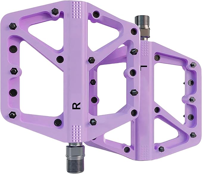 Light Weight Cycling Pedals Secure Grips Flat Mountain Bike Pedals with Sealed Bearing Suitable for Street Bikes 1 Pair