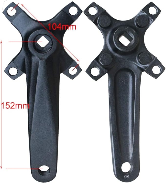 MTB Crank Arm Set 104 BCD Square Taper Mountain Bike Crankset 152mm 165mm 170mm