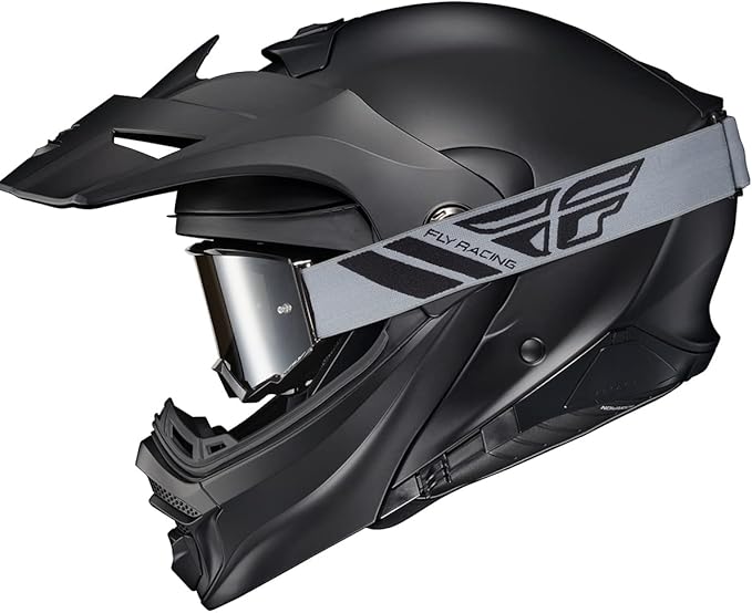 ScorpionEXO AT960 Modular Adventure Street Motorcycle Helmet with Bluetooth Ready Speaker Pockets DOT ECE Approved Solid (Matte Black - 2X-Large)