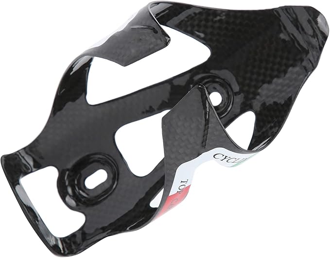 Full Carbon Fiber Bicycle Water Bottle Cage, Road Bike Bottle Holder, Ultra Light Cycle Accessory with High Strength Carbon Fiber Material, Polished Edges for Scratch - Free Us