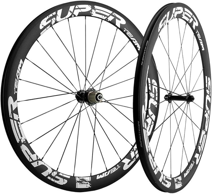 Superteam 50mm Clincher Wheelset 700c 23mm Width Cycling Racing Road Carbon Wheel Decal