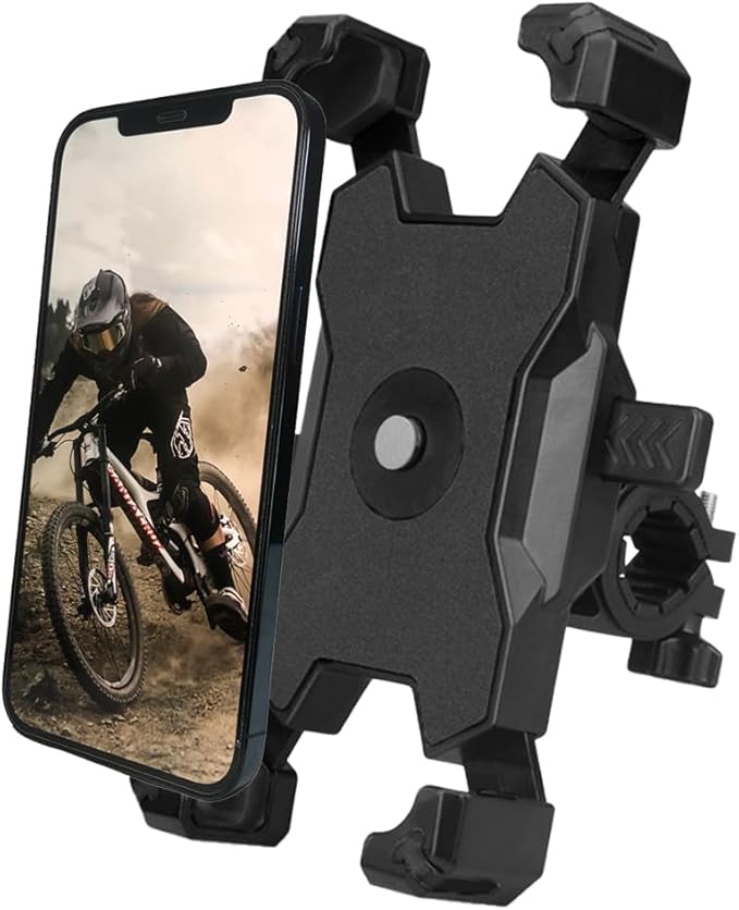 Bike Motorcycle Phone Holder Mount,[1s Lock Up and Release],Bicycle Handlebar Phone Holder, for Electric Scooter, Motorcycle Accessories for iPhone 15 14 13 12 Plus/Pro Max/Mini, 4.7-6.8” Smartphone