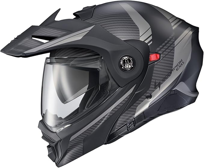 ScorpionEXO AT960 Modular Adventure Street Motorcycle Helmet with Bluetooth Ready Speaker Pockets DOT ECE Approved Monk (Phantom - 2X-Large)