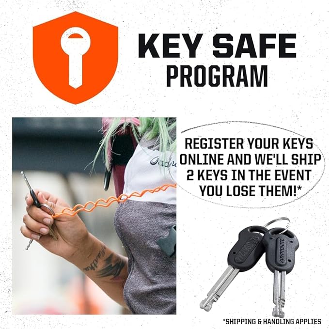 Kryptonite Keeper Alarm Disc Lock, Heavy Duty Anti-Theft Motorcycle Disc Break Lock Waterproof 100db Alarm, 5.5mm Pin Powersport Disc Break Lock for Motorbikes Scooters