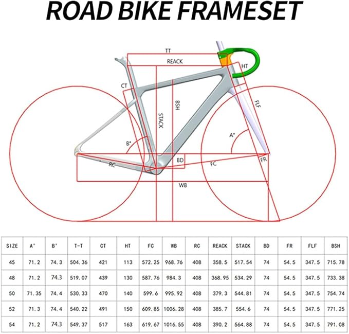 700C Road Bike Frameset 45 48 50 52 54CM Climbing Bike Frame Disc Brake Carbon Fiber Bike Frames Thru Axle F12×100mm R12×142mm(Dark Gray,54CM)