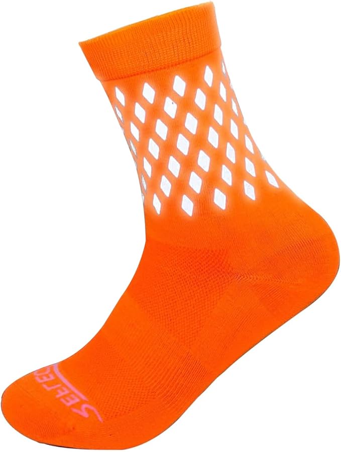 ReflecToes Reflective Socks for cycling and running - 330 Candle Power High Visibility Night Safety Gear - Biomotion Support