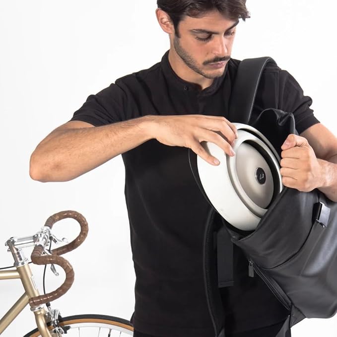 CLOSCA. Folding Helmet. Helmet with Visor. Adult Bicycle Helmet. Bike Helmet and Electric Scooter Helmet. Commuter Helmet. Collapsible Helmet. Helmet for Women and Helmet for Men.
