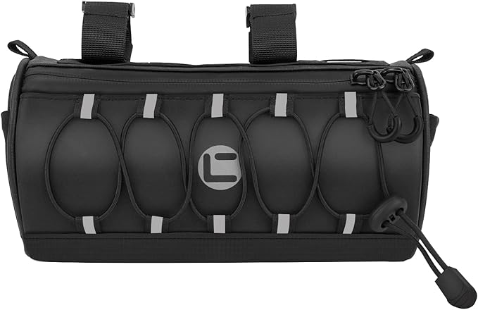 WOTOW Bike Handlebar Bag Waterproof - Bicycle Handlebar Bag with Large Reflective Area & Strips, Bike Front Pouch with Waterproof Zipper Shoulder Strap Removable Straps for Cycling (Cuboid, 2.7L)