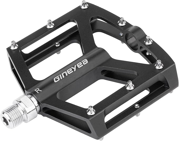 Bike Pedals, Universal Fit Bicycle Pedals Aluminum 9/16" Sealed Bearing Lightweight Wide Flat Platform for Road Mountain BMX MTB Bike