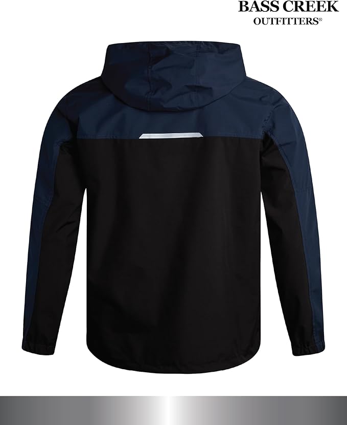 Bass Creek Outfitters Mens Windbreaker - Lightweight Mens Rain Jacket for Running Cycling Hiking with Hood
