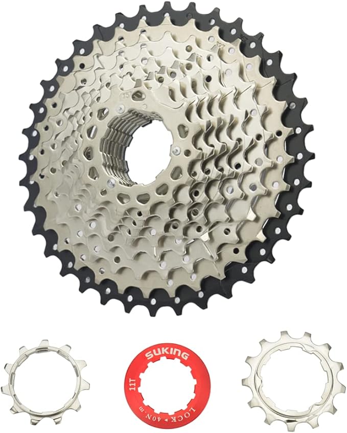 CYSKY 8/9/10/11/12-Speed Cassette 11-25T/28T/32T/34T/36T/40T/42T/46T/50T/52T Bike Sprocket Freewheel Compatible with Shimano, Sram HG Hub, Fit for Mountain Bike, Road Bike, MTB Cassette