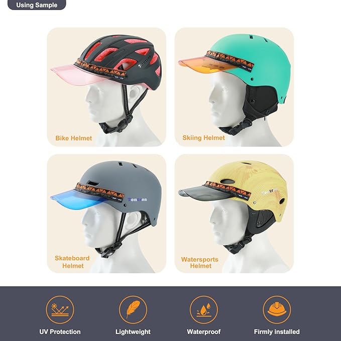 Tontron Colourvisor Removable Helmet Visor | Helmet Brim (Transparent)