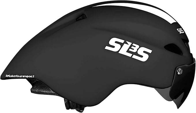 SLS3 Triathlon Helmet - Aero Bike Helmet with Removable Shield Visor Time Trial TT - Lightweight Aero Helmet Triathlon Road Cycling Helmets Men/Women - One Size 21-23 Inches