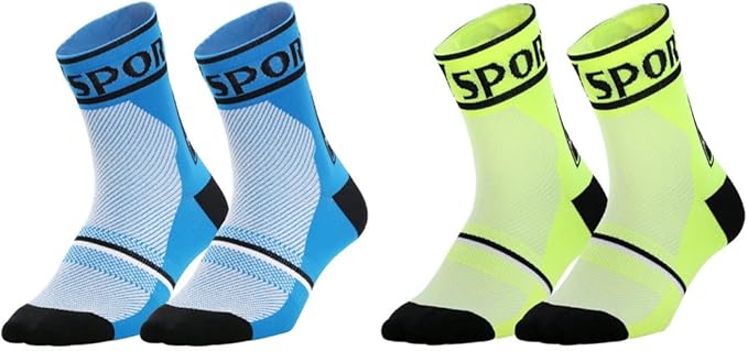 Cycling Socks Pro Mens Womens Riding Socks Bicycle Bike Sport Ankle Athletic Socks XC MTB BMX Black White Pink Blue Green