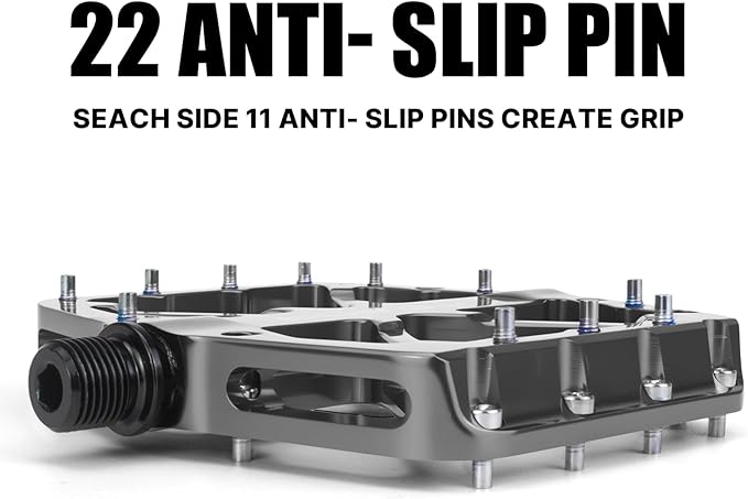 Bike Pedals 9/16" Lightweight Non-Slip Bicycle Platform Pedals - Fits Most Adult Bikes & Mountain Bikes &MTB, Road Bikes and Slip-Resistant Design