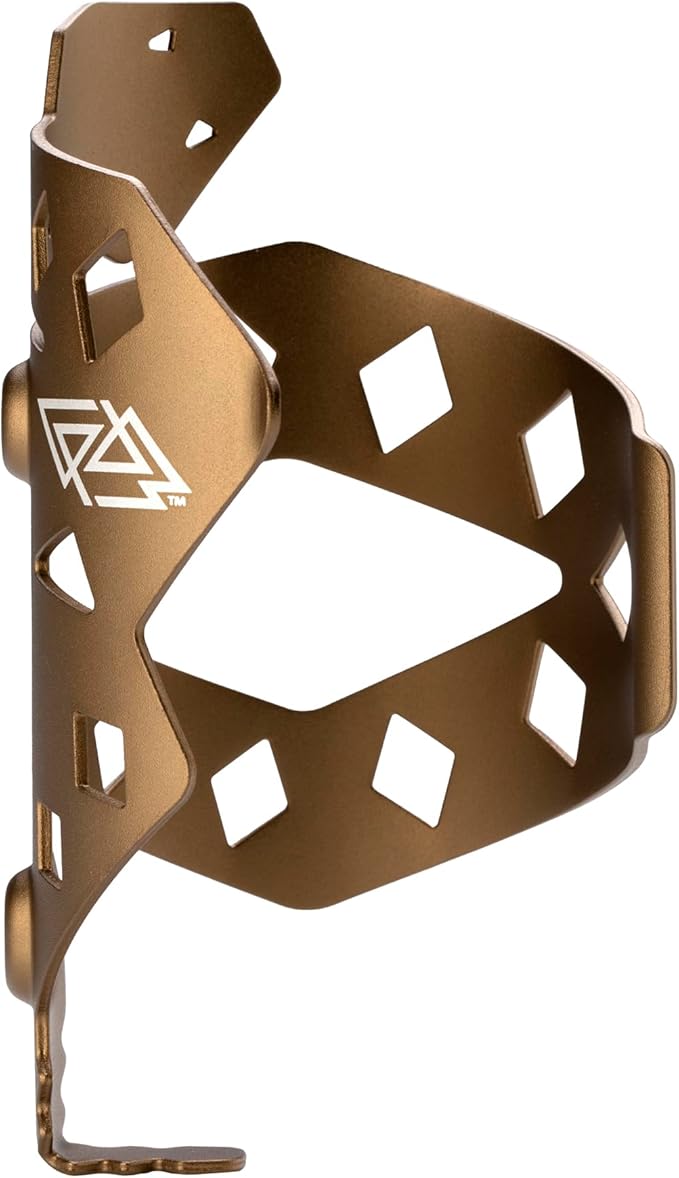 Portland Design Works Water Bottle Cage - Lightweight Water Bottle Holder for Bikes, RATTLESNEK KEJ - Desert Gold - Left Opening