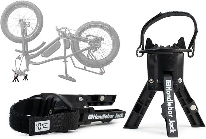 The Original Handlebar Jack Portable Repair Stand V3 | Made in the USA | 3.7" Ground Offset, for Bicycles, eBikes | Compatible w All Electric Bikes