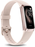 Fitness Tracker with 24/7 Heart Rate Sleep Blood Oxygen Monitor,IP68 Waterproof Smart Watch,1.10''AMOLED Touch Color Screen,Step Counter Health Activity Trackers for Women Men (Pink)