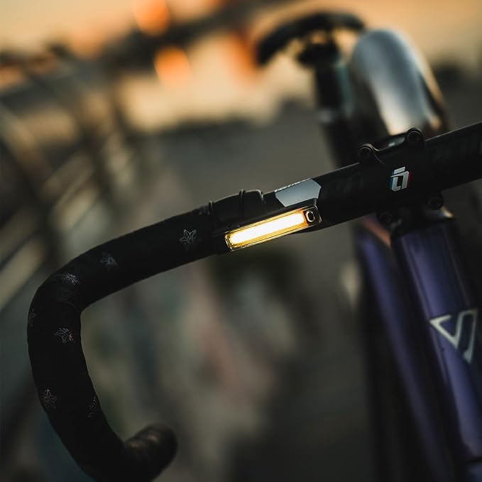Knog Plus Front Bike Light - COB LED Bicycle Light,Bike Headlight Mounts on Handlebars,Front Forks,Helmet or Clips on Clothing - USB Rechargeable,Waterproof,Ultralight Cycling Safety Light,Translucent