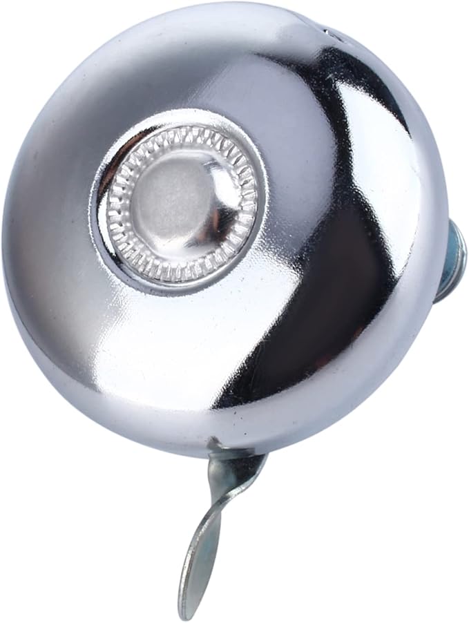 Bell , Retro Metal Ring Ring Cycling Handlebar Horn Bell Sound Alarm Fit The Outside Diameter of The Handlebar Tube of Your (Silve)