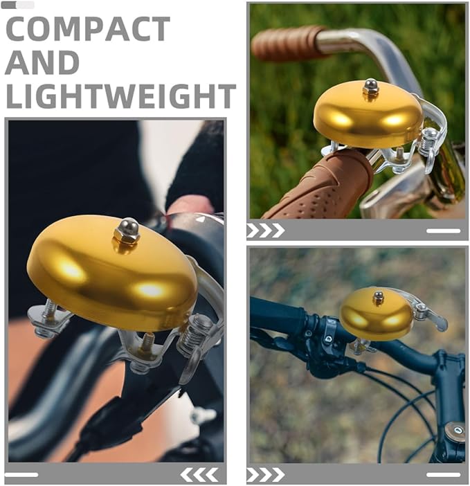 2pcs Aluminum Alloy Mountain Bike Bell Vintage Cycling Bell Loud Sound Bike Accessories and Adults Safe Riding