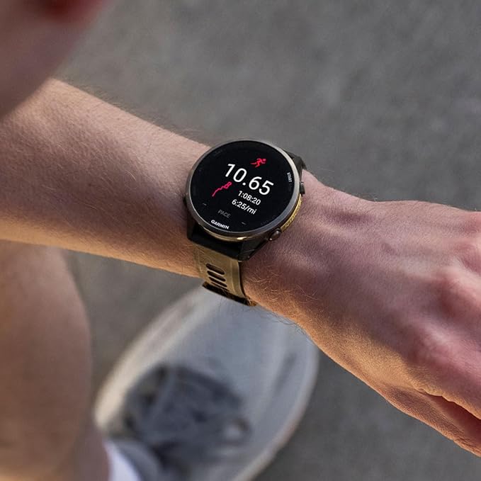 Garmin Forerunner 970 GPS Running Smartwatch, Whitestone | Premium Training & Recovery, Sleep Coach, Heart Rate, Download Music, Up to 15 Day Battery | Signature Series Gift Bundle