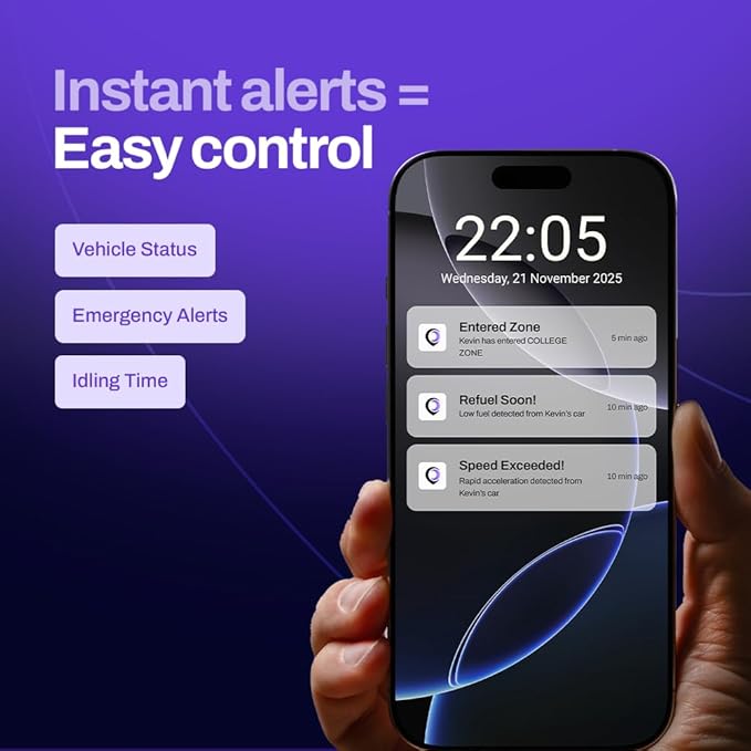 SmartWheels Real-time GPS Tracker|1-Month Free App Subscription Included| Location Tracking | Geo-Fencing| Driving & Vehicle Health Monitoring | Accident Alerts| for Families & Fleets|