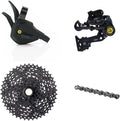 Box Four 8 Speed Multi Shift Non E-Bike and Single Shift E-Bike Cycling Groupset with Rear Derailleur, Shifters, Cassette, Chain, Shift Housing Kit Components Mountain Bike Drivetrain Upgrade