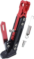 Motorcycle Kickstand for KTM 1050 Adventure/1090 Adventure/1090 Adventure R/1190 Adventure/RC8, Adjustable Universal Aluminum Side Stand for Motorbike Heavy Duty Parking Support Foot,A/Red