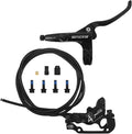 BUCKLOS MTB 4 Pistons Hydraulic Disc Brake Set, Mountain Bike Left Front 850 mm Right Rear 1630 mm Bicycle Disk Break Aluminum Alloy Caliper Lever for Ebike/Folding Bicycle/Fat Bike HD-M735(Pre-Bled)