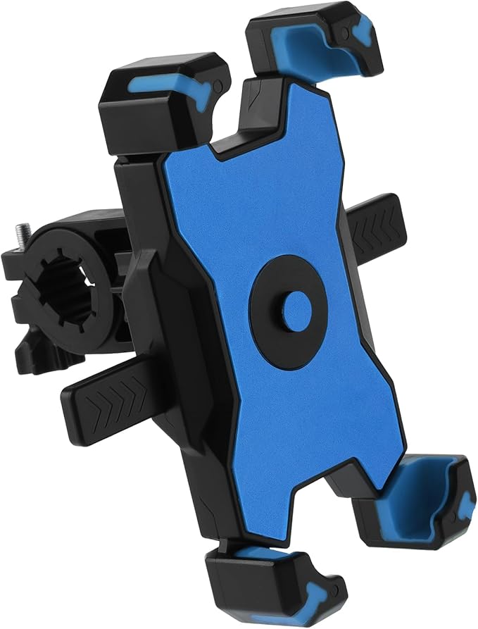 Bike Phone Mount Holder Motorcycle Handlebar Phone Mount Clamp One Hand Operation ATV Scooter Phone Clip for iPhone 12/11 Pro Max/X/XS, Galaxy S10 and 4.7"- 6.8" Cellphone