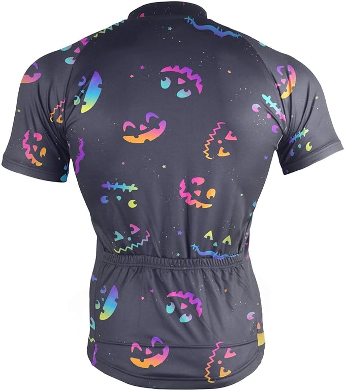 Men's Cycling Bike Jersey Short Sleeve Moisture Wicking, Breathable, Quick Dry Biking Shirt with 3 Rear Pockets