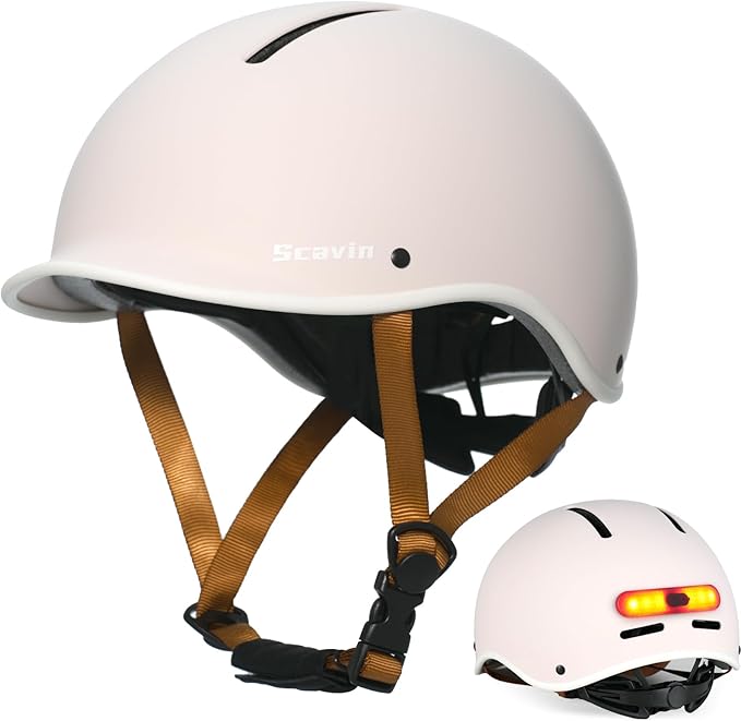 Bike Helmet for Adults with Rechargeable Rear Light, Adjustable Cycling Helmet for Men Women Youth - Safety Certified for Bicycle, Skateboard, Road Bike & Commuting