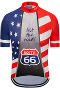 Weimostar Men's USA Cycling Jersey Short Sleeve Biking Shirts Breathable with Pockets