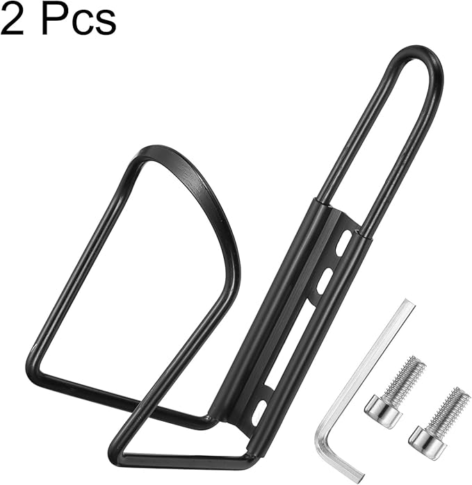 HARFINGTON Bicycle Water Bottle Cage Aluminum Basic Bike Universal Water Bottle Holder Mount with Hardware for Mountain Road Gravel