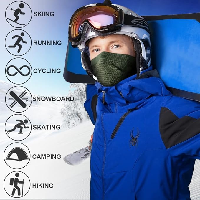 WTACTFUL Winter Neck Warmer Gaiter Windproof Face Mask Balaclava Bandana for Ski Snowboard