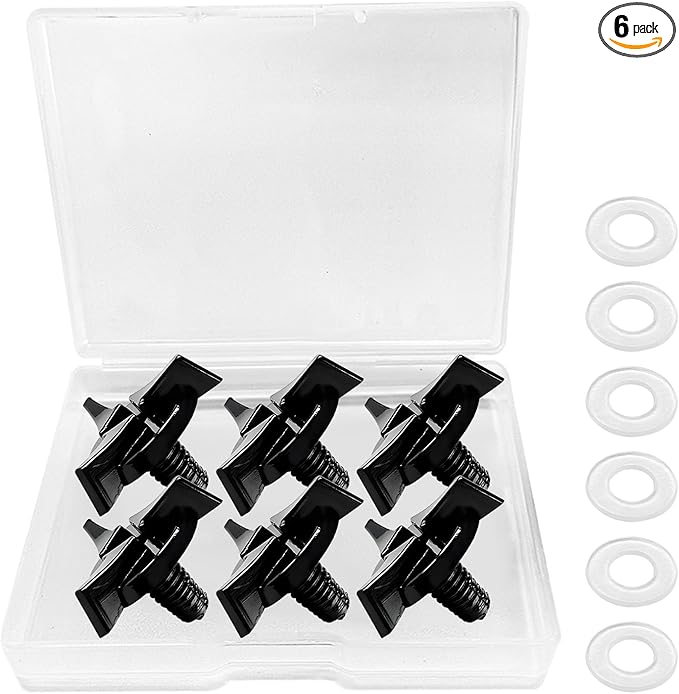 6 PCS Motorcycle Helmet Screws, Dirt Bike Helmet Visor Screws with Washers & Storage Box, Helmet Visor Fixing Bolts Kit Replacement for Motorcycles Dirt Bikes Bicycles