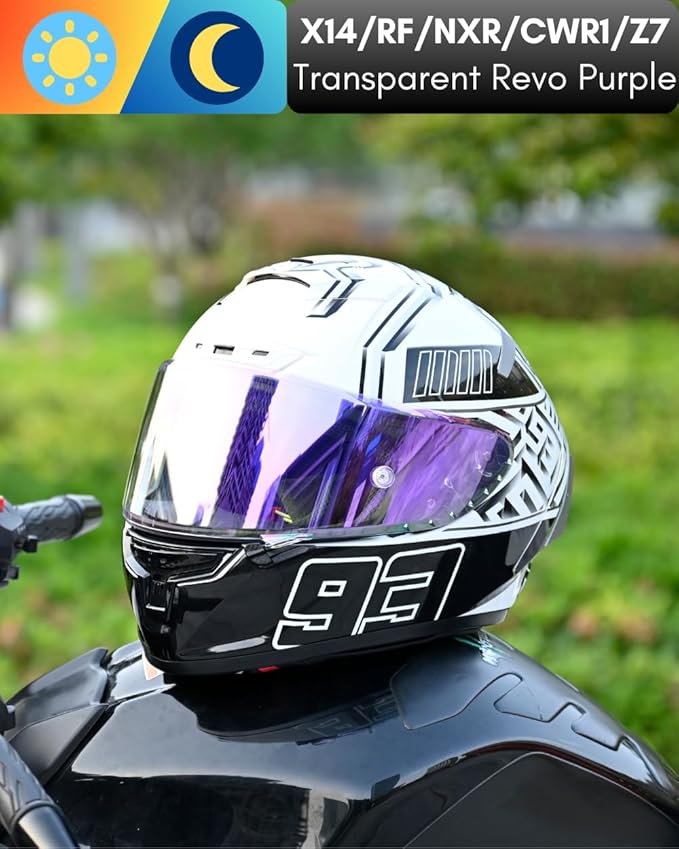 CWR-F1 Shield for RF-1200 Visor X14 NXR RF-SR Z7 Motorcycle Helmet Visor Replacement Sun Protection Anti-Scratch, Universal