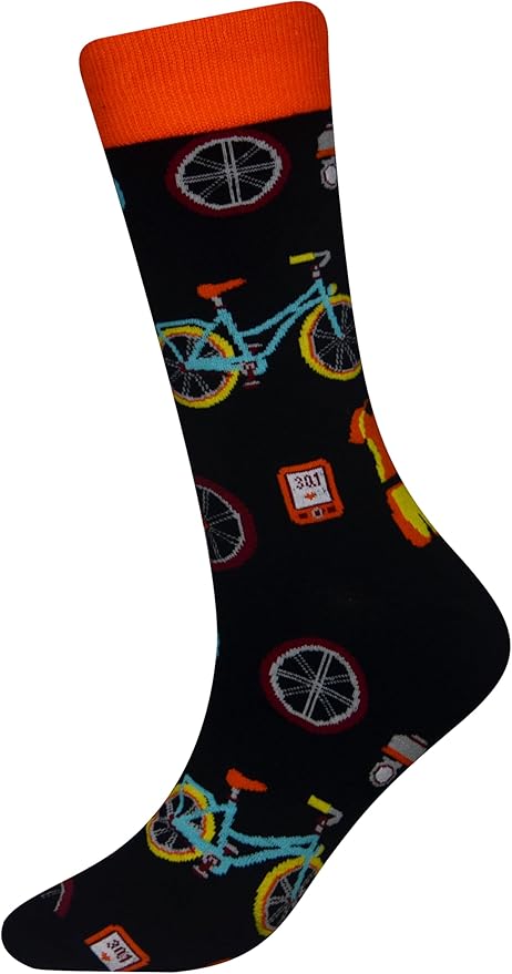 Cansok Men's 2/4 Packs Fun Crazy Novelty Dress Crew Socks