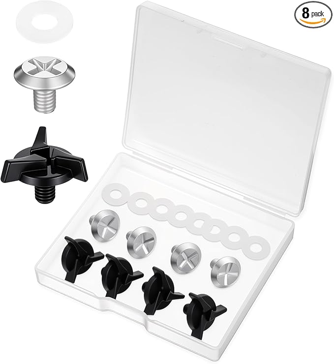 Motorcycle Helmet Visor Screws, 8PCS Helmet Visor Screws with 8PCS Rubber Washers Helmets Visors Replacement Set Helmets Fixing Screw Motorcycle Helmet-Accessories for Motocross, Black