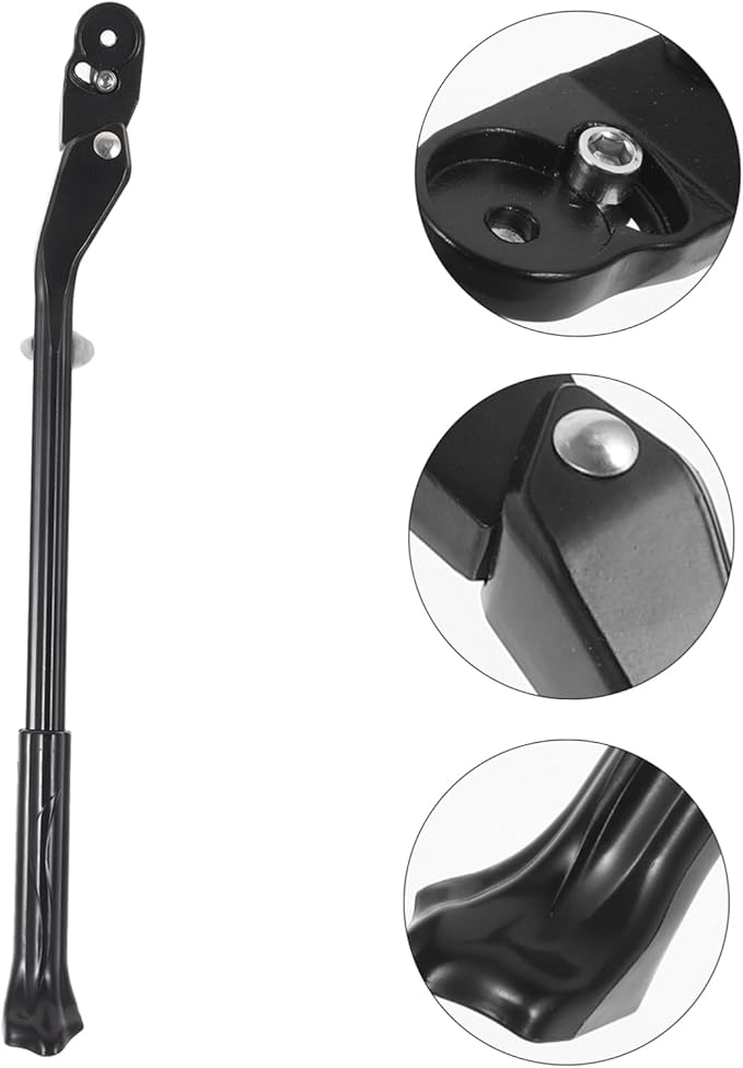 Unomor Adjustable Bike Kickstand Aluminum Alloy Bicycle Foot Support with Non-Slip Base for Mountain and Road Bikes Easy to Install for Outdoor Parking