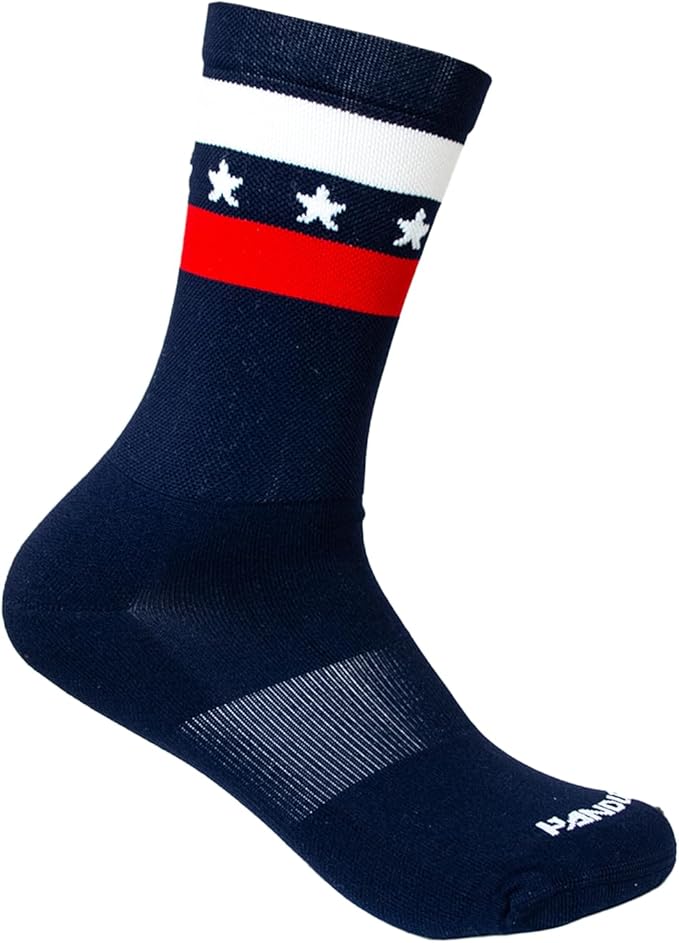 Handup FootDown Cycling Socks - Non Compression Lightweight 90% Nylon 10% Spandex Blend Socks - Made in the USA