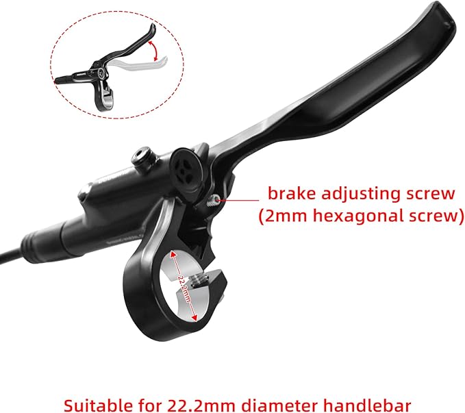 MT200 MTB Hydraulic Disc Brakes Set Left Front 800mm Right Rear 1550mm Mountain Bike Hydraulic Brake Mountain Bike Bicycle Disc Brake 2 Piston