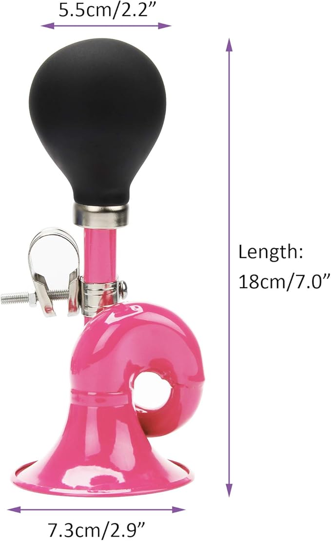 Coolrunner Bugle Horn, Retro Clown Horn, Kids Bike Horn, Classic Vintage Metal Twist Loudspeaker Siren Hooter Snail Air Horn for Vehicles Bicycles Golf Cart