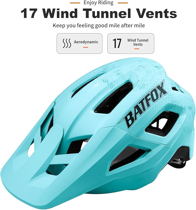 BATFOX NTA 8776 E-Bike & Mountain Bike Helmet for Adults Youth, E-MTB Cycling Helmet for Men Women (52-60CM)