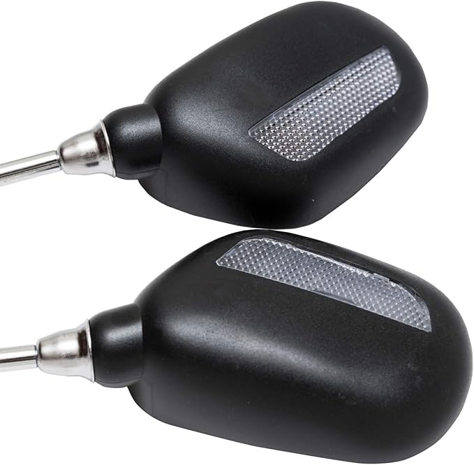 Bike Handlebar Rearview Mirror 2 Pack - Rotatable and Adjustable Wide Angle HD Safe Glass Rear View Shockproof Side Flat Mirror Universal For Bike Bicycle E-bike (BM046)