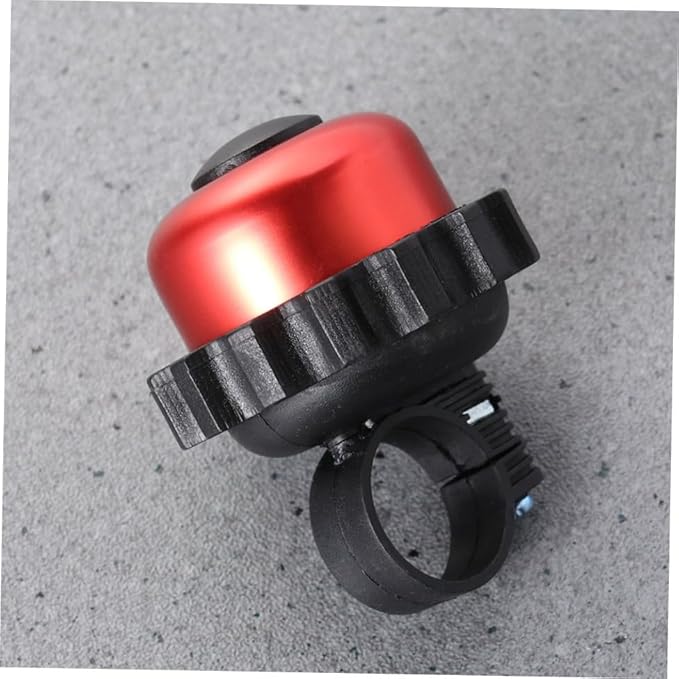 HEMOTON 3pcs Red Rotating Loud Bike Bell Horn for Bicycle Handlebar Accessories, Vintage Cycling Bell Suitable and Adults Outdoor Riding