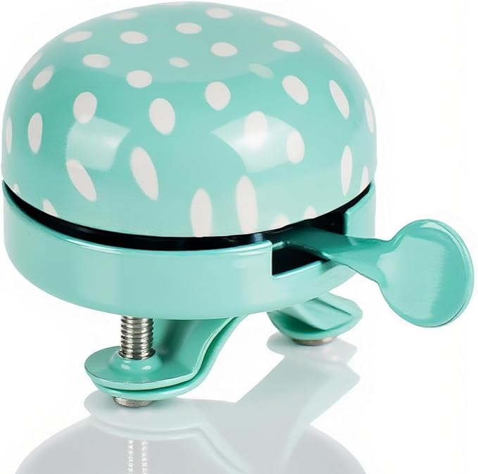 Kids Bike Bell Colorful– Cute Polka Dot Bicycle Bell for Girls, Toddler Scooter Bell with Loud Ring Sound, Vintage Bell for Kids Bike Handlebar