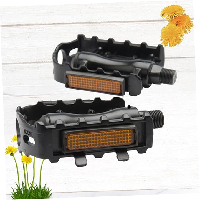 VANZACK 1 Pair Mountain Pedals Cycle Clips Cycling Treadle Mountain Platform Pedals Shoes Cleatsf Bikes for Adults Cleats Pedal Black Parts Appendix Aluminum Alloy